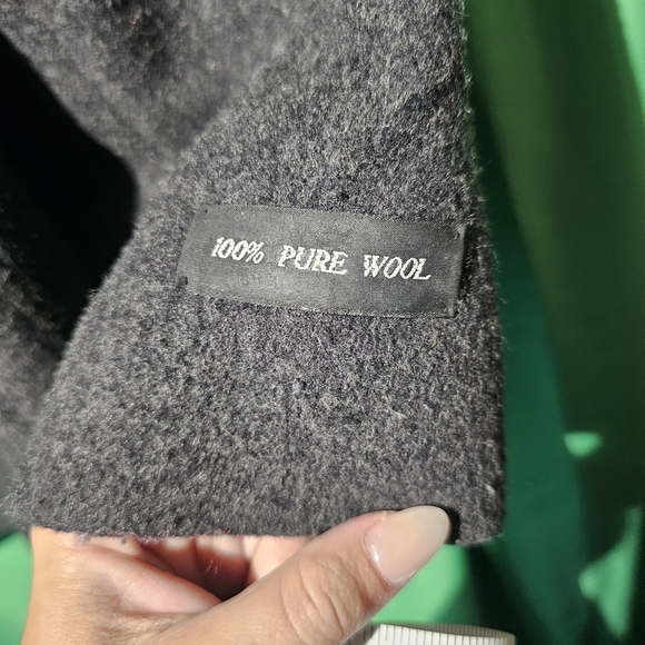 Braetan Charcoal Double-Breasted Pea Coat VGUC Medium 100% Wool 20 PTP - Picture 3 of 4